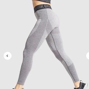 Gymshark Women’s Flex Leggings Charcoal Marl/Black, Size Small